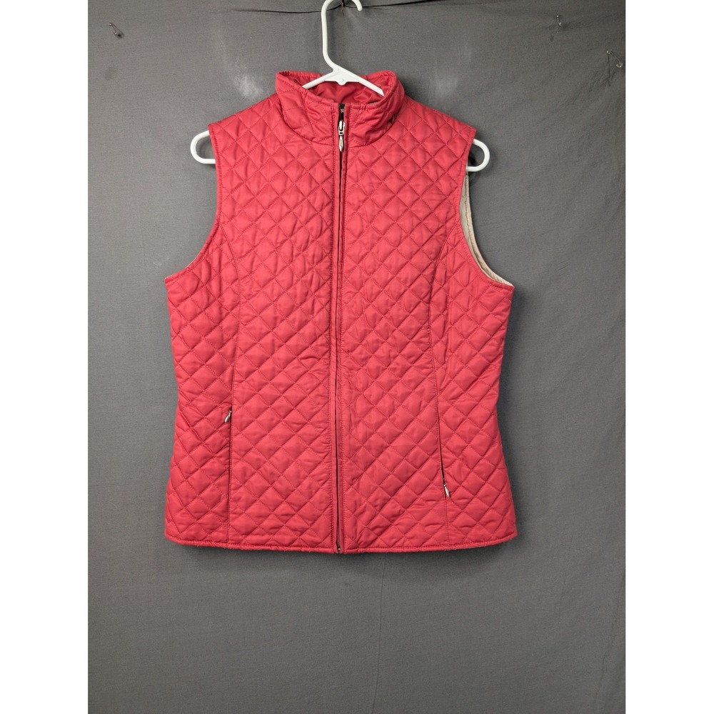Eddie Bauer Womens Quilted Thermore Insulated Vest Red Medium
